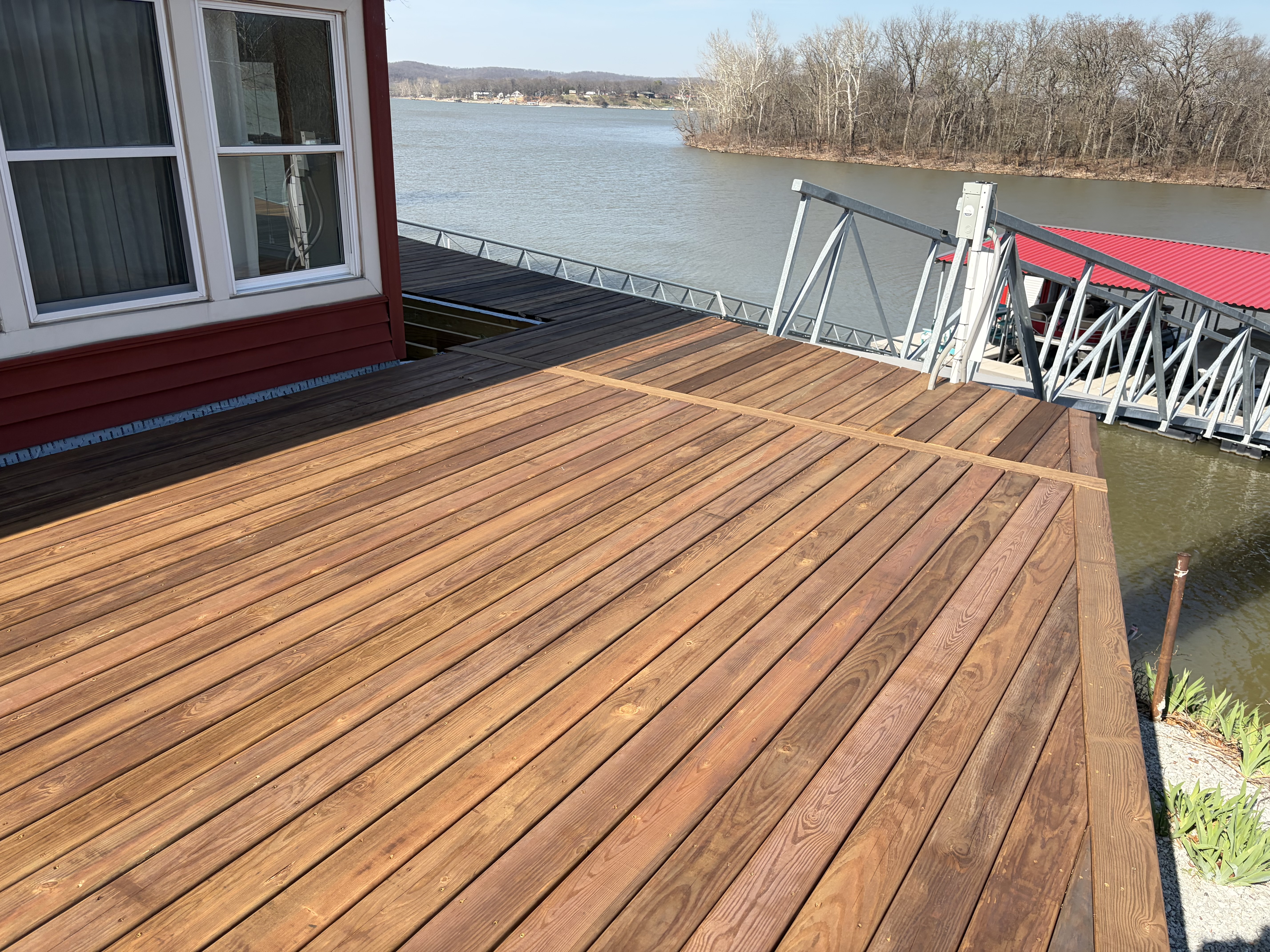 Waterfront deck build — lakeside
