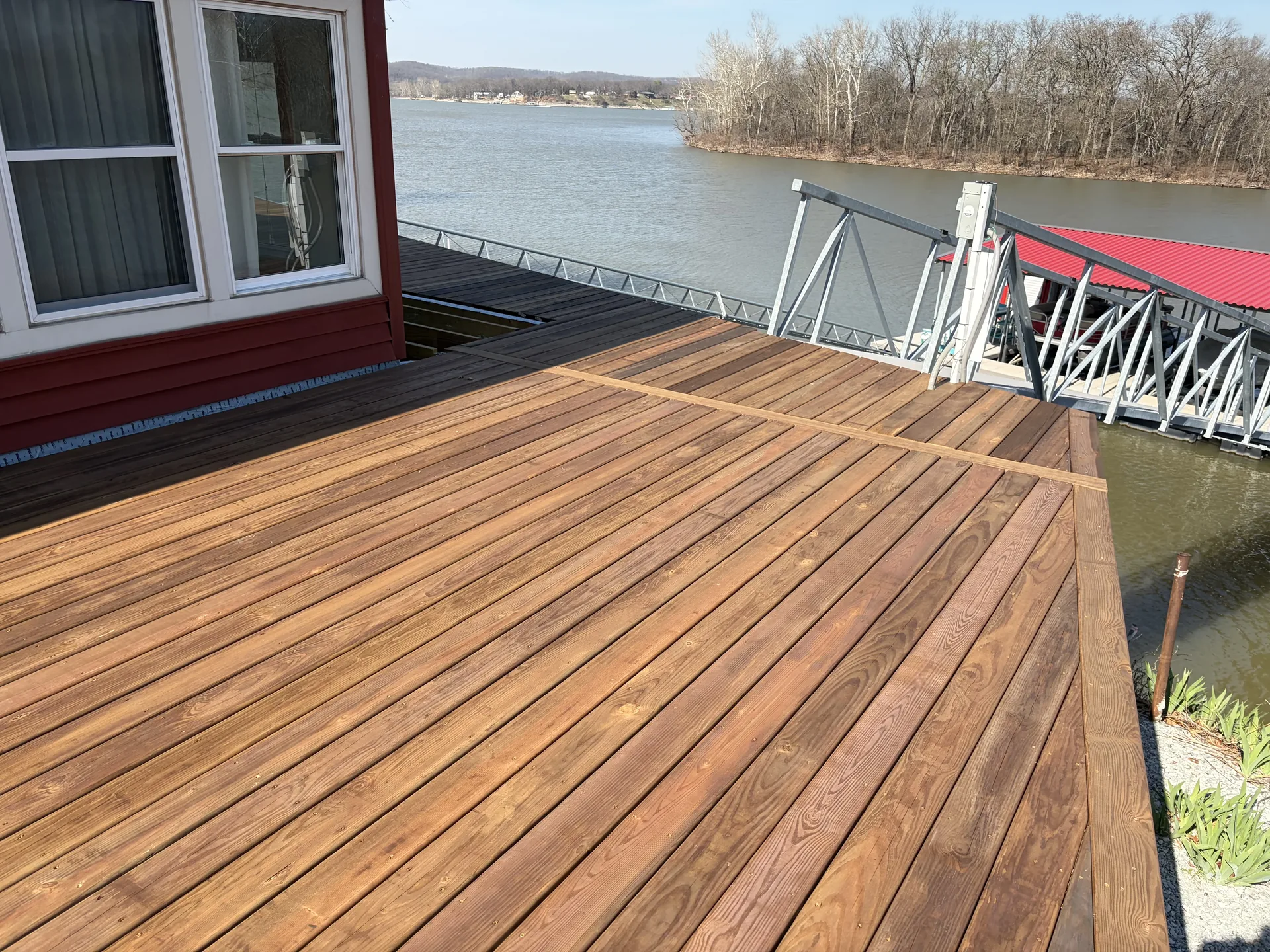 Waterfront deck build — lakeside