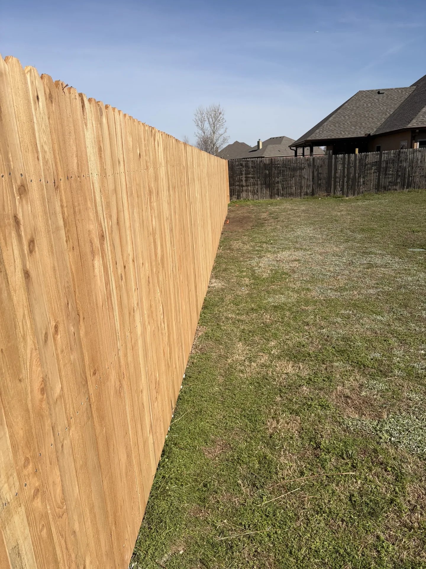 Wood privacy fence — residential